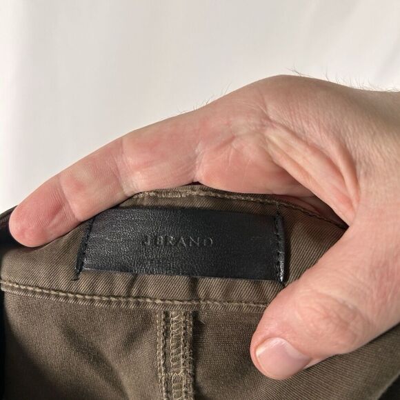 J Brand Kane Pants Men's 32 Brown Cotton Blend Pockets Button Zip - Picture 9 of 11